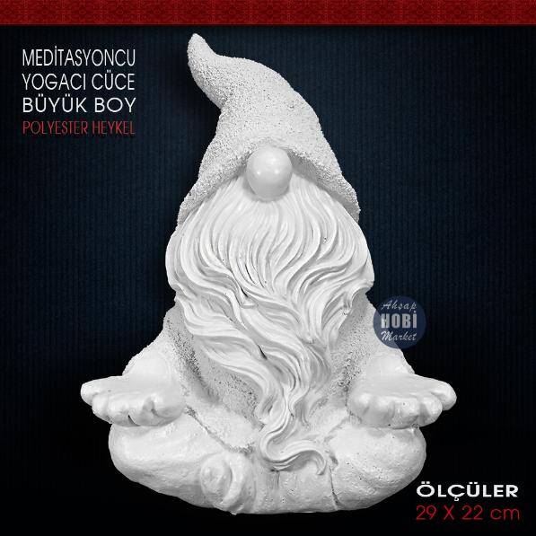 Meditasyon Yapan Cuce Heykeli (29x22 cm) Ham Polyester - 1