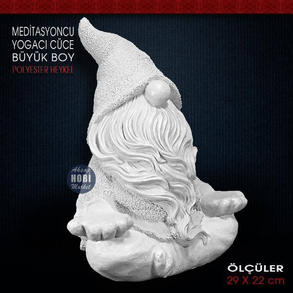 Meditasyon Yapan Cuce Heykeli (29x22 cm) Ham Polyester - 2