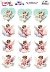 Melek Desenli Sulu Transfer Kağıdı STI 231 - Tual Hobi Craft Ist