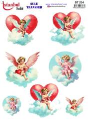 Melek Desenli Sulu Transfer Kağıdı STI-234 - Tual Hobi Craft Ist