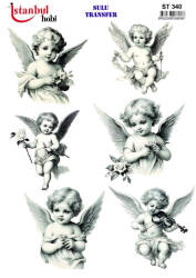 Melek Desenli Sulu Transfer Kağıdı STI 340 - Tual Hobi Craft Ist