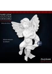 Melek Duvar Dekoru Büyük Boy (22x13 cm) Ham Polyester Müzisyen - Tual Hobi Sanat