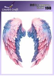 Melek Kanadı Desenli Kumaş Transfer Kağıdı LNT-K198 (20x20 cm) - Line Art