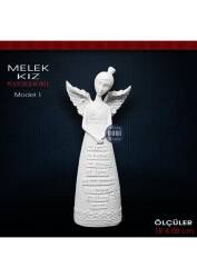 Melek Kız Model 1 (18x8 cm) Ham Polyester - Tual Hobi Sanat
