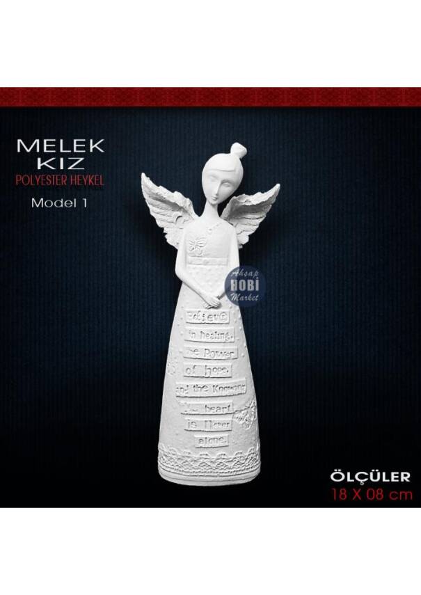 Melek Kız Model 1 (18x8 cm) Ham Polyester - 1
