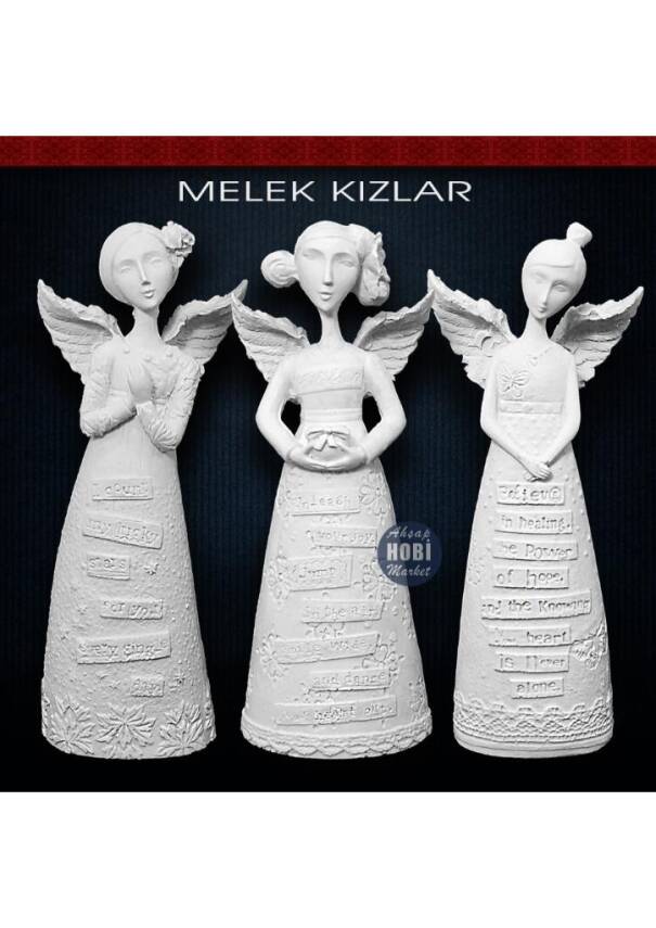 Melek Kız Model 1 (18x8 cm) Ham Polyester - 2