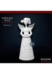 Melek Kız Model 2 (18x8 cm) Ham Polyester - Tual Hobi Sanat