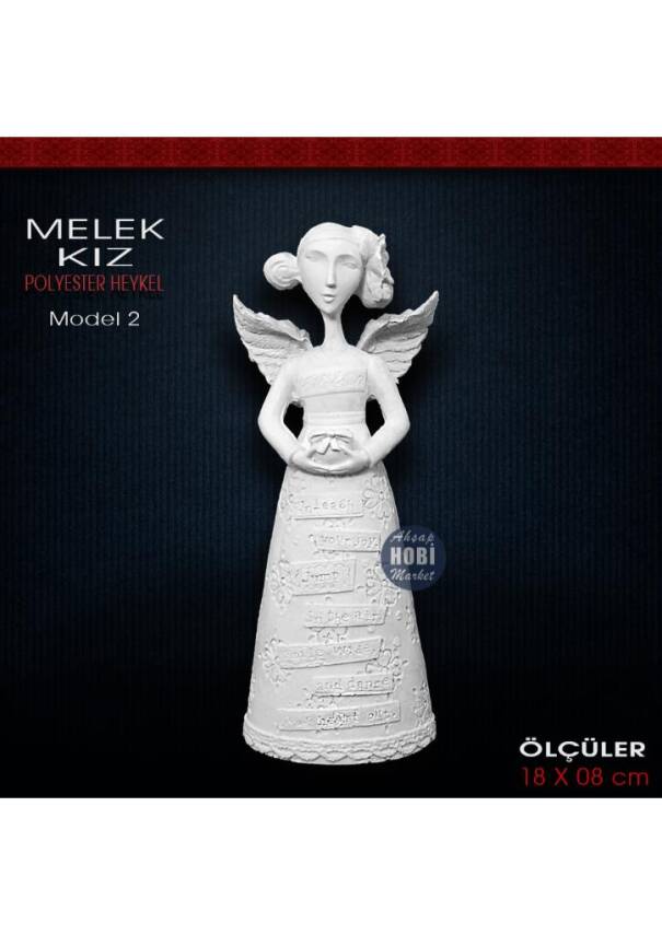 Melek Kız Model 2 (18x8 cm) Ham Polyester - 1