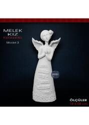 Melek Kız Model 3 (18x8 cm) Ham Polyester - Tual Hobi Sanat