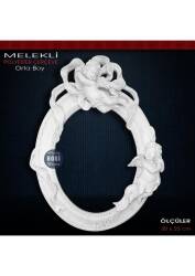 Melekli Çerçeve Orta Boy (30X23cm) Ham Polyester - Tual Hobi Sanat