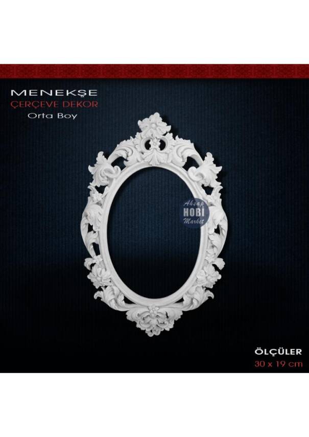Menekşe Çerçeve Orta Boy (30X19cm) Ham Polyester - 1