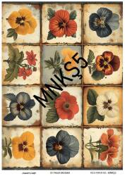 Menekşe Desenli Pirinç Dekopaj Model : MNKŞ005 - Line Art