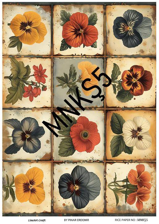 Menekşe Desenli Pirinç Dekopaj Model : MNKŞ005 - 1