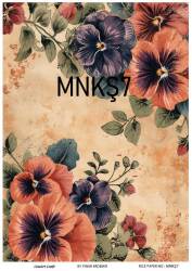 Menekşe Desenli Pirinç Dekopaj Model : MNKŞ007 - Line Art