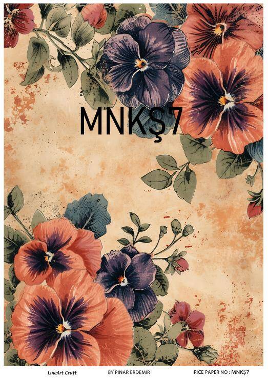 Menekşe Desenli Pirinç Dekopaj Model : MNKŞ007 - 1