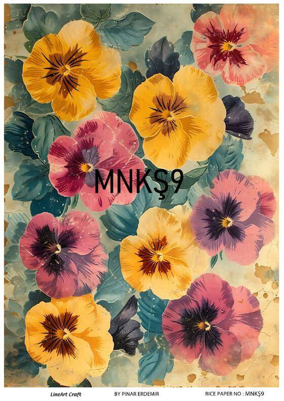 Menekşe Desenli Pirinç Dekopaj Model : MNKŞ009 - 1