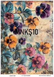 Menekşe Desenli Pirinç Dekopaj Model : MNKŞ010 - Line Art