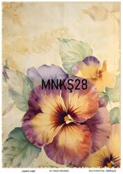 Menekşe Desenli Pirinç Dekopaj Model : MNKŞ028 - Line Art