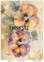 Menekşe Desenli Pirinç Dekopaj Model : MNKŞ032 - Line Art