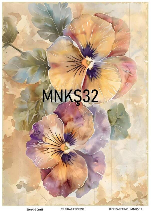 Menekşe Desenli Pirinç Dekopaj Model : MNKŞ032 - 1