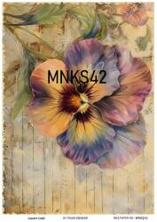 Menekşe Desenli Pirinç Dekopaj Model : MNKŞ042 - Line Art