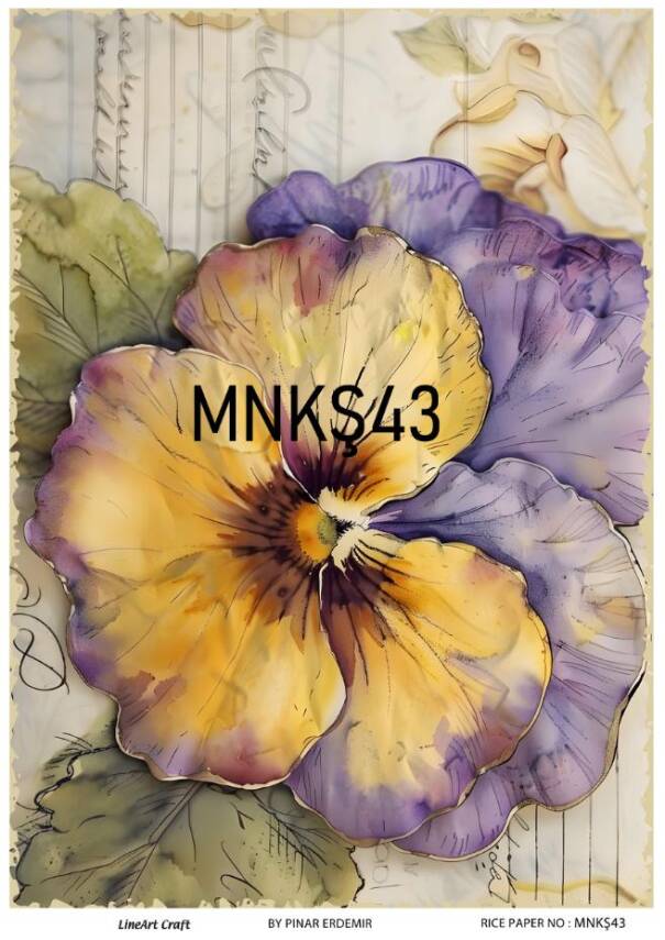 Menekşe Desenli Pirinç Dekopaj Model : MNKŞ043 - 1