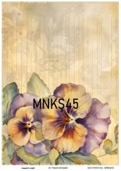 Menekşe Desenli Pirinç Dekopaj Model : MNKŞ045 - Line Art