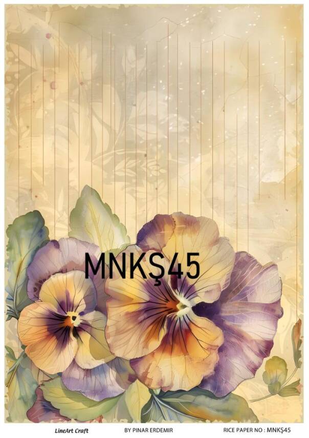 Menekşe Desenli Pirinç Dekopaj Model : MNKŞ045 - 1