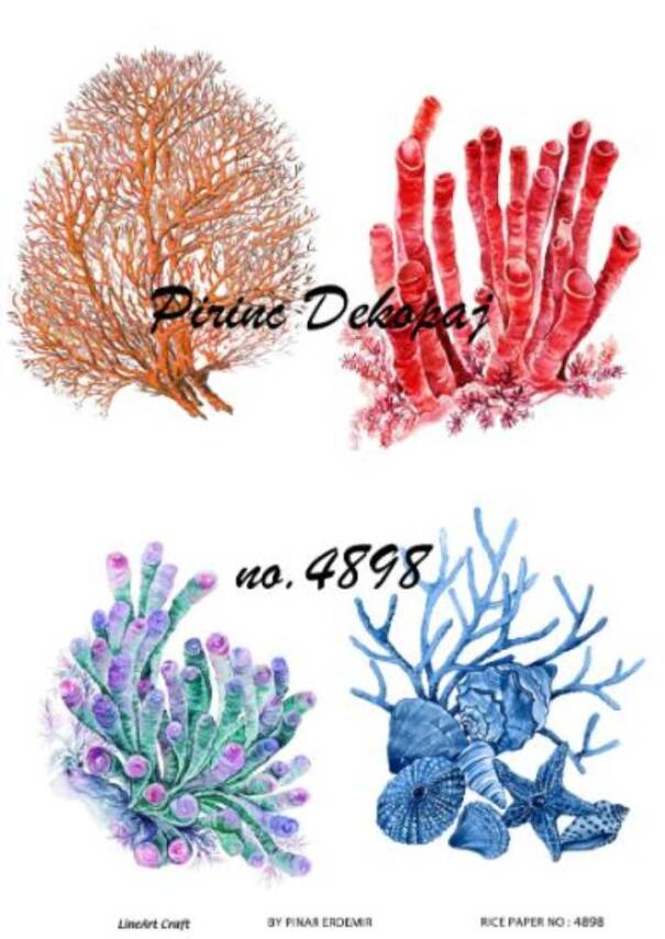 Mercan Desenli Pirinç Dekopaj Model : 4898 - 1