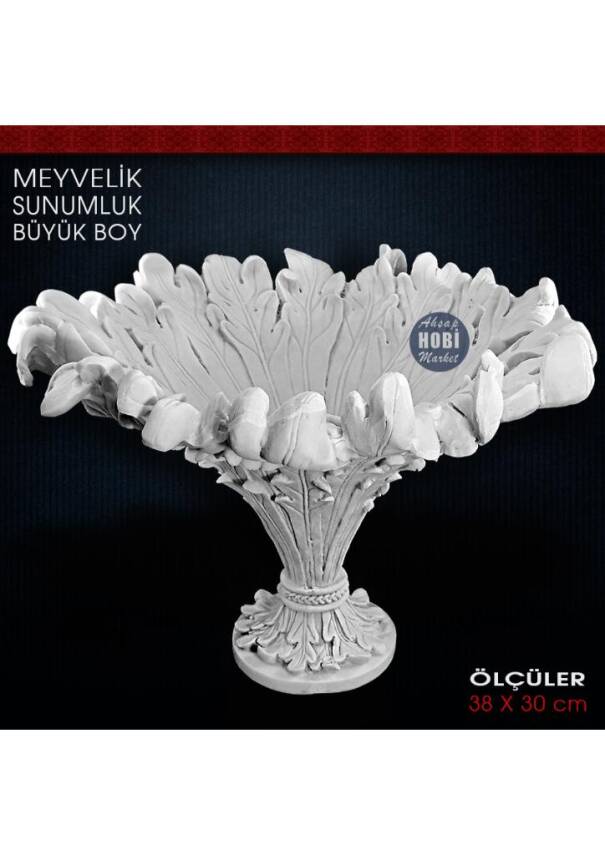 Meyvelik Sunumluk Gondol Büyük (38x30 cm) Ham Polyester - 1