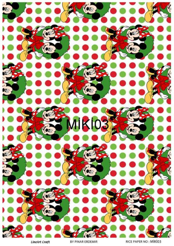 Mickey Mouse Desenli Pirinç Dekopaj Model : MİKİ03 - 1
