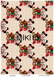Mickey Mouse Desenli Pirinç Dekopaj Model : MİKİ13 - Line Art