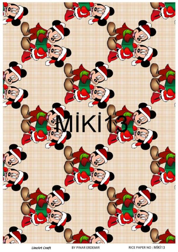 Mickey Mouse Desenli Pirinç Dekopaj Model : MİKİ13 - 1
