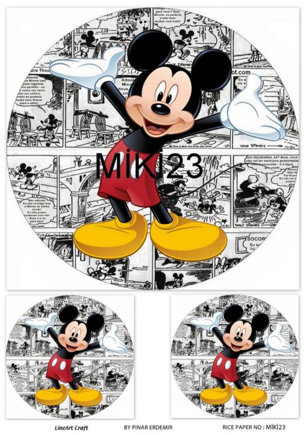 Mickey Mouse Desenli Pirinç Dekopaj Model : MİKİ23 - 1