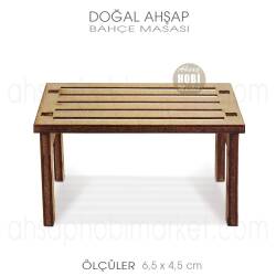 Minyatür Bahçe Masası (7x4,5 cm) Doğal Ağaç - Tual Hobi Craft İst