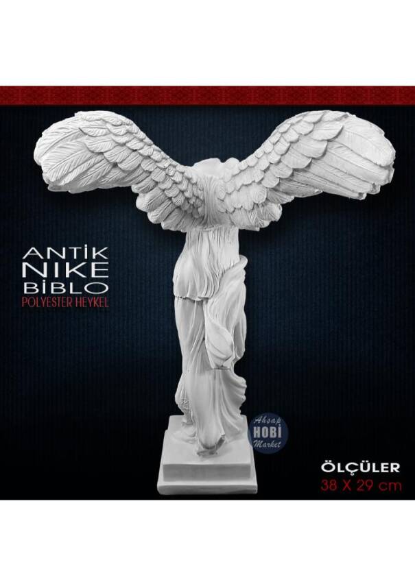 Mitolojik Antik Nike Heykeli (38x29 cm) Ham Polyester - 1