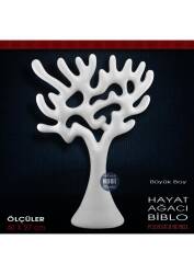 Modern Hayat Ağacı Biblo Büyük (41x27 cm) Ham Polyester - Tual Hobi Sanat