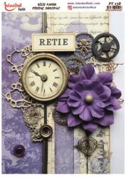 Mor Çiçek Desenli Pirinç Dekopaj Model : PT 00138 - Tual Hobi Craft İst