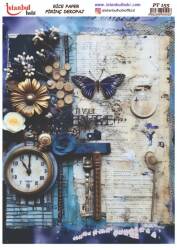 Mor Çiçek Desenli Pirinç Dekopaj Model : PT 00155 - Tual Hobi Craft İst