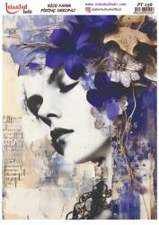 Mor Çiçek Desenli Pirinç Dekopaj Model : PT 00156 - Tual Hobi Craft İst