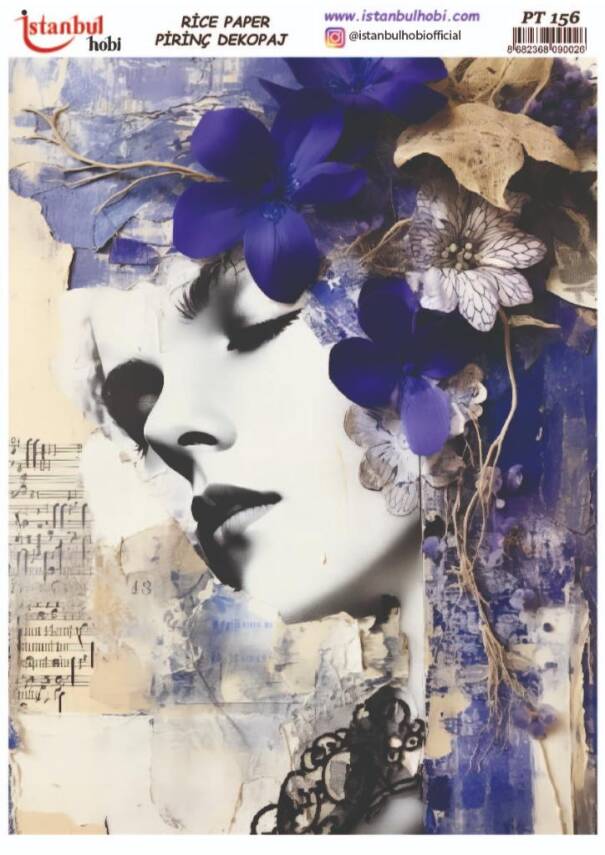Mor Çiçek Desenli Pirinç Dekopaj Model : PT 00156 - 1