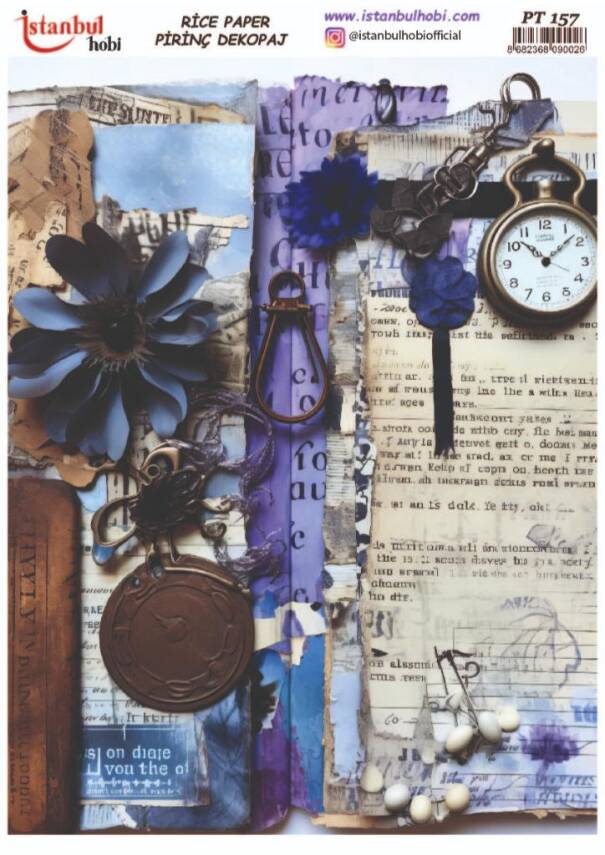 Mor Çiçek Desenli Pirinç Dekopaj Model : PT 00157 - 1