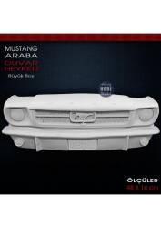 Mustang Araba Duvar Heykeli (48x16 cm) Ham Polyester - Tual Hobi Sanat