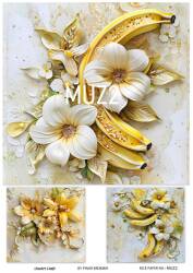 Muz Desenli Pirinç Dekopaj Model : MUZ02 - Line Art