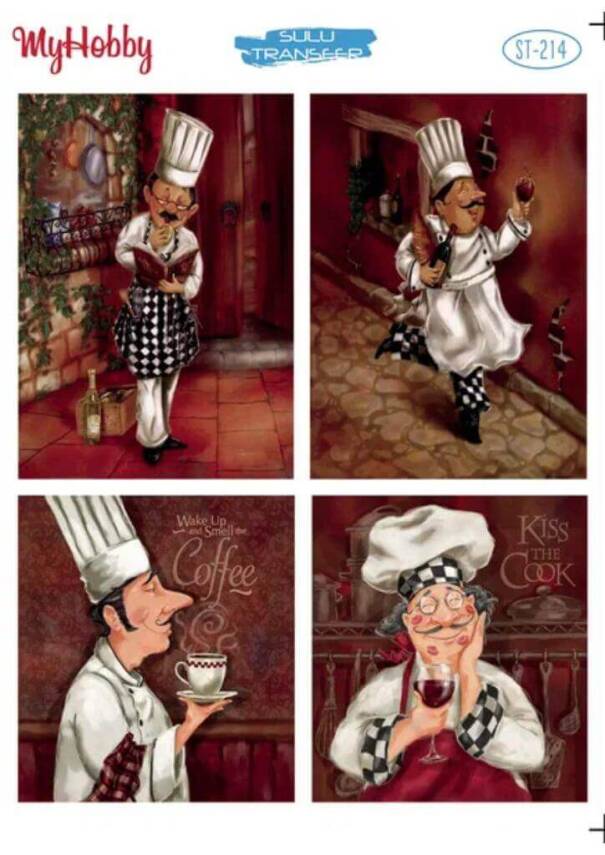 My Hobby Ahçı Desenli Sulu Transfer ST-214 - 1