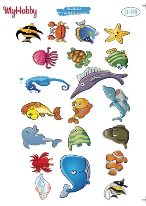 My Hobby Balık Desenli Sulu Transfer ST-099 - 1