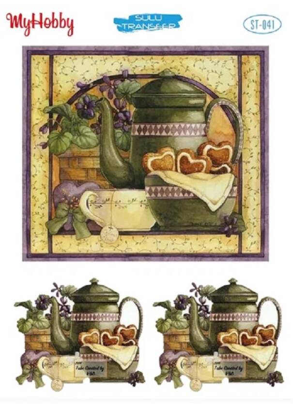 My Hobby Çay Kahve Desenli Sulu Transfer ST-041 - 1
