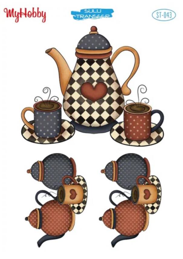 My Hobby Çay Kahve Desenli Sulu Transfer ST-043 - 1