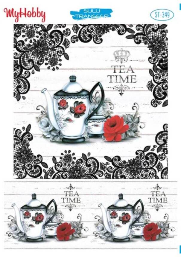 My Hobby Çay Kahve Desenli Sulu Transfer ST-349 - 1