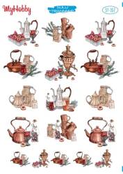 My Hobby Çay Kahve Desenli Sulu Transfer ST-357 - MyHobby